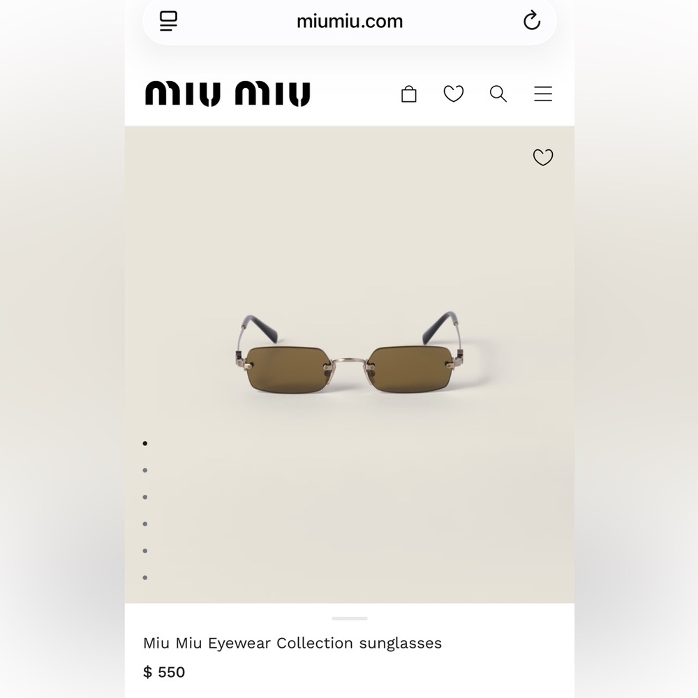 Miu Miu Brown Sunglasses
